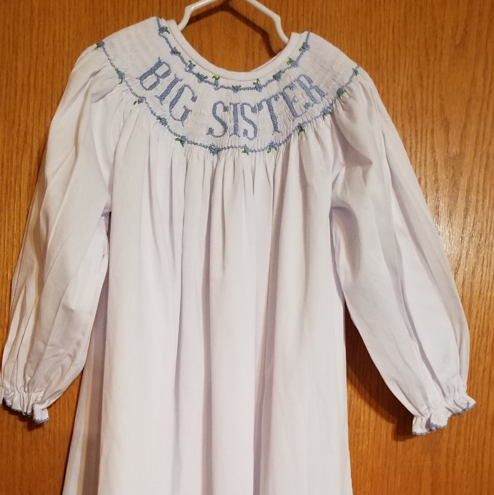 Big sister smocked dress